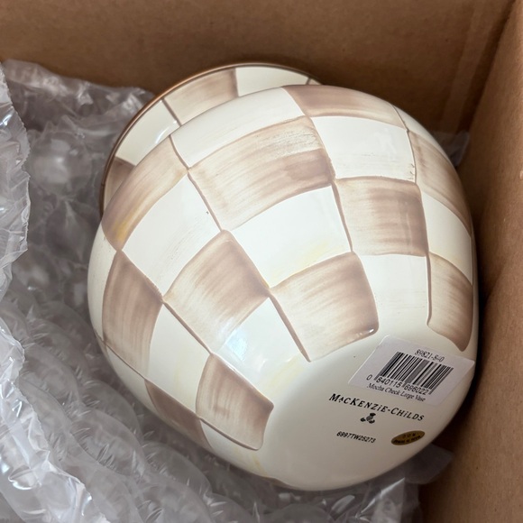 Mocha Checkered Vase large - Picture 3 of 4